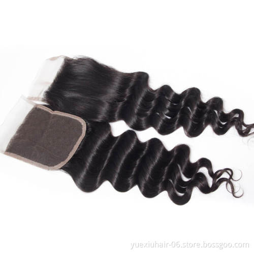 High Quality Wholesale Loose Deep Wave Unprocessed Cuticle Aligned Hair Hair Brazilian Remy Hair with Frontal Closure